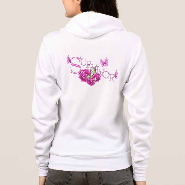 Pink Ribbon Survivor Performance Jacket Hoodie (Back)