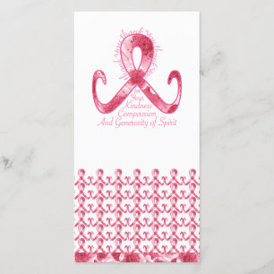 Pink Ribbon Thank You Card