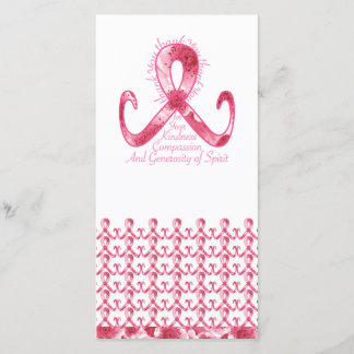 Pink Ribbon Thank You Card