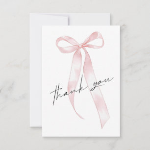 pink ribbon thank you card