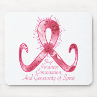Pink Ribbon Thank You Mouse Pad