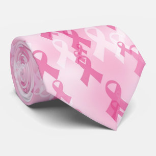 Pink ribbon tie