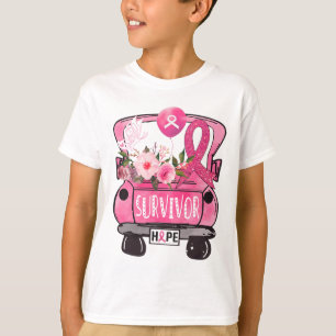 Pink Ribbon Truck Hope Awareness Breast Cancer Sur T-Shirt