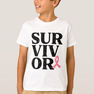 Pink Ribbon Warrior Breast Cancer Awareness Women  T-Shirt