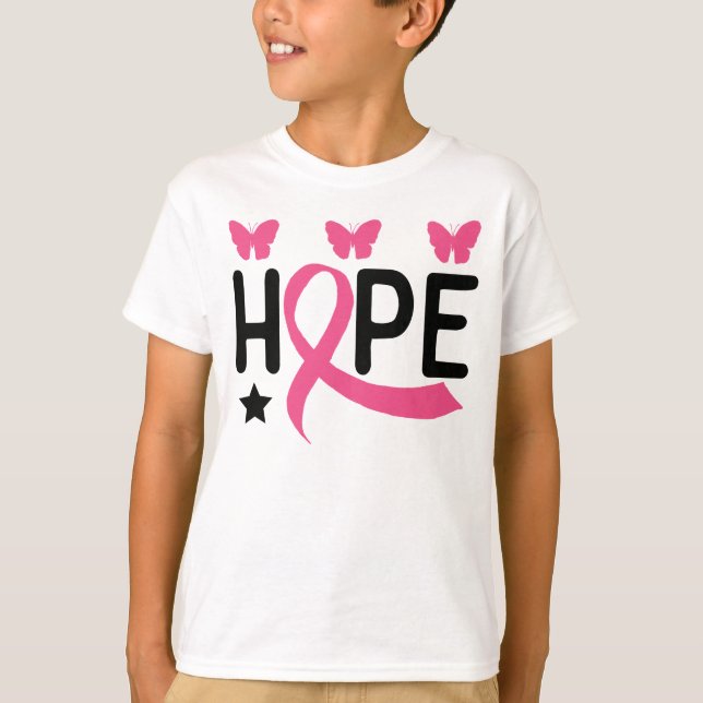 Pink Ribbon Warrior Fighter Warrior Breast Cancer  T-Shirt (Front)