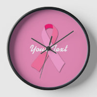 Pink Ribbon with Custom Text