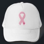 Pink Ribbon with Heart Trucker Hat<br><div class="desc">Pink Ribbon</div>