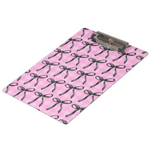 Pink & Ribbons Aesthetic Coquette Clipboard