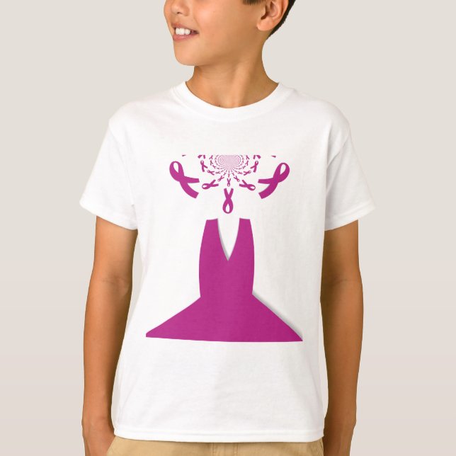 Pink Ribbons Breast Cancer Awareness Art Print T-Shirt (Front)