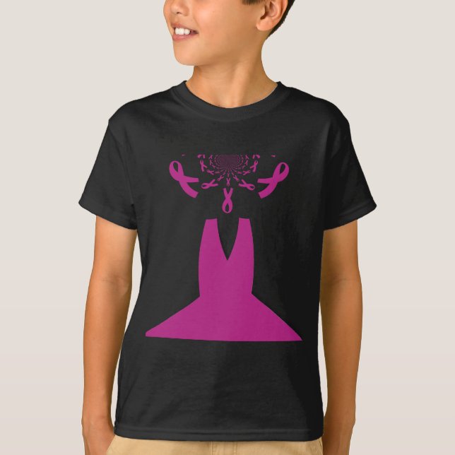 Pink Ribbons Breast Cancer Awareness Art Print T-Shirt (Front)
