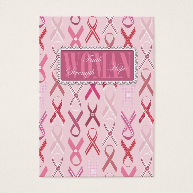 Pink Ribbons Gift Tag (Front)