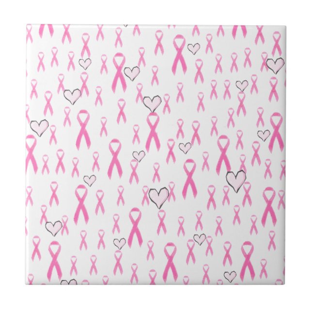 Pink Ribbons,I Care!_ Tile (Front)