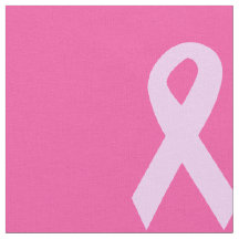 Pink Ribbons Patterned Fabric