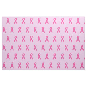Pink Ribbons Patterned Fabric
