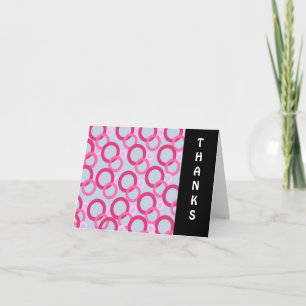 Pink Rings Thank You Card
