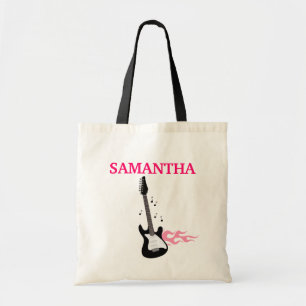 Pink Rock Star Guitar Tote Bag