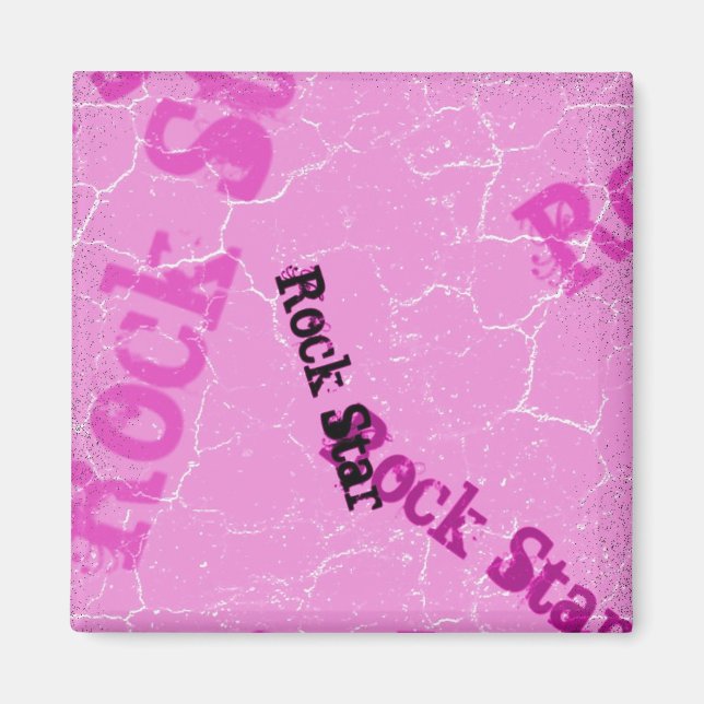 Pink Rock Star Magnet (Front)