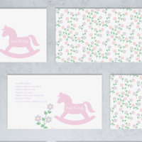 Pink Rocking Horse Girl Baby Shower Books For Baby