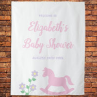 Pink Rocking Horse Girl Baby Shower