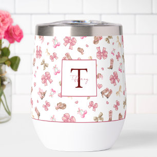 Pink Rodeo Cowgirl Coquette Personalise Monogram