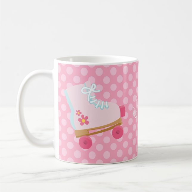 Pink Rollerskates Mug (Left)