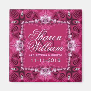 Pink Romance Announce Wedding Magnet