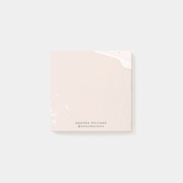 Pink Romantic Watercolor Stationery Post-it Notes (Front)