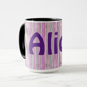 Pink rosa gestreift mug