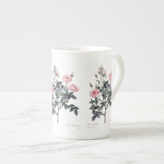 Pink Rosa Pomifolia Redoute Bone China Mug