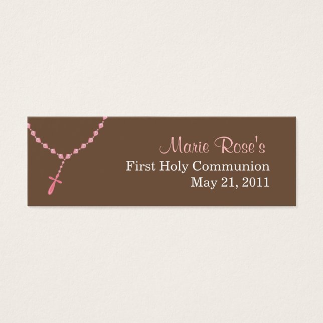 Pink Rosary Small Tag (Front)