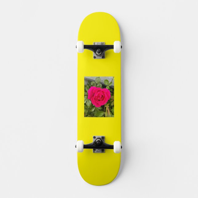 Pink Rose#4 Skateboard (Front)