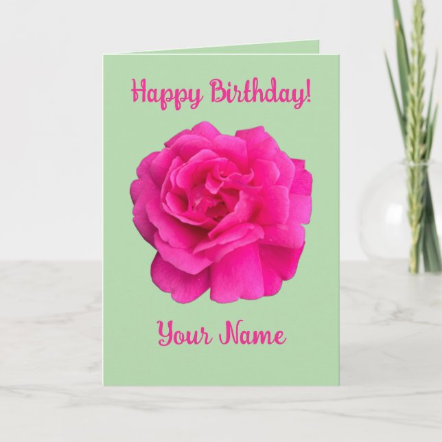 Pink Rose #6 Card (Front)