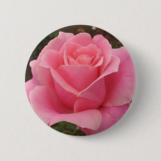 Pink Rose 6 Cm Round Badge (Front)