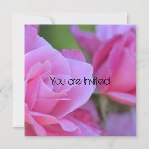 Pink Rose Baby Shower Invitation