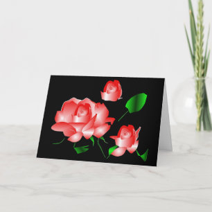 "Pink Rose Bereavement Thank You" Card