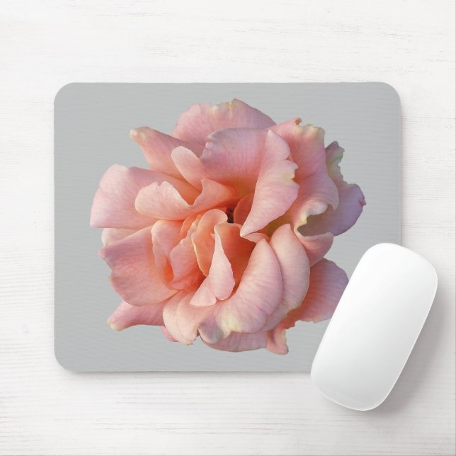 pink rose bloom mouse pad (With Mouse)