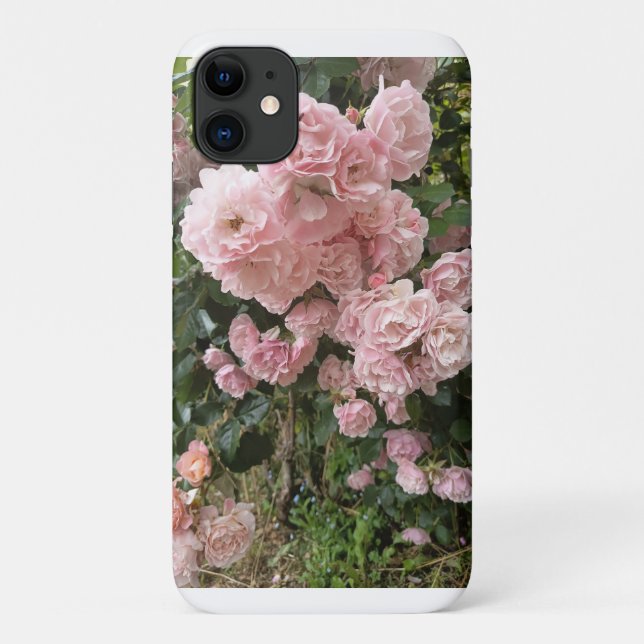 Pink Rose Blossom Floral iPhone 11 Case (Back)