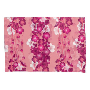 Pink rose blossoms: seamless background. pillowcase