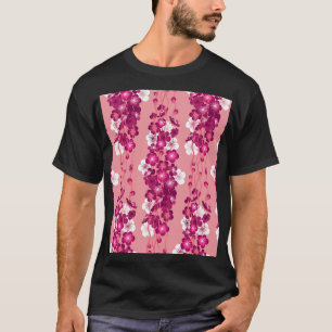 Pink rose blossoms: seamless background. T-Shirt