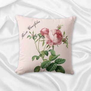 Pink Rose Botanical Cushion