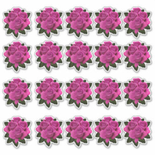 Pink Rose Bouquet  Multiple Sticker
