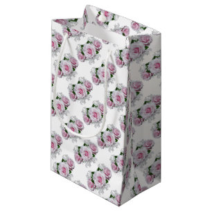 Pink Rose Bouquet Small Gift Bag