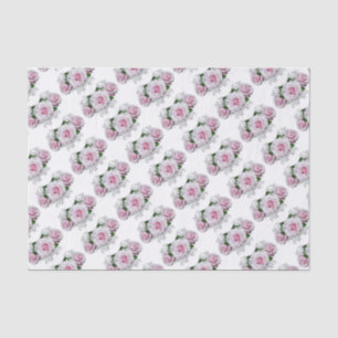 Pink Rose Bouquet Tissue Paper