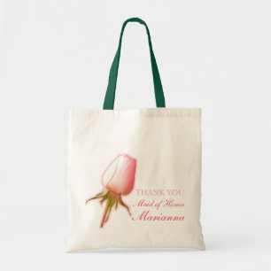 Pink rose bud wedding maid of honour bag