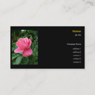 pink rose business card