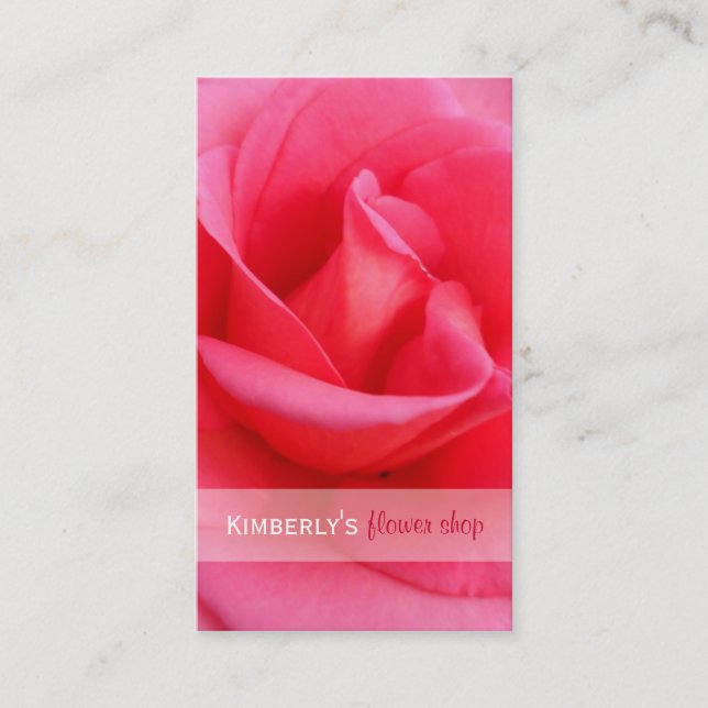 Pink Rose Business Card (Front)