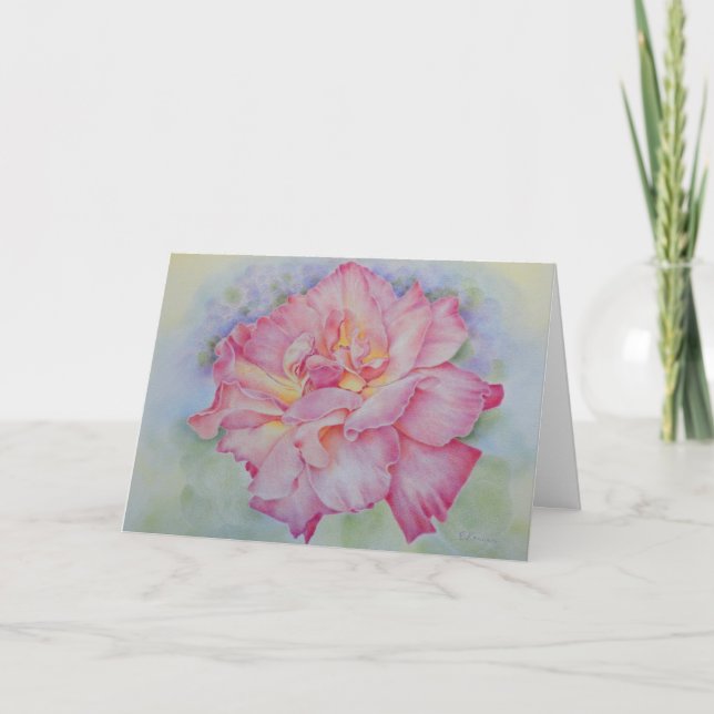 Pink Rose  Card (Front)