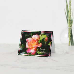 Pink rose card