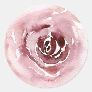 Pink Rose Classic Round Sticker