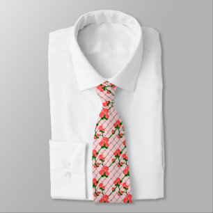 Pink Rose Climbing Chain Link Fence Tie